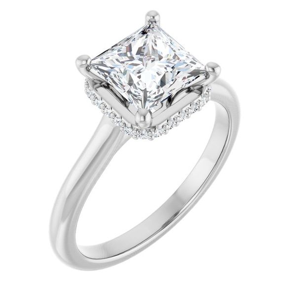 Hidden Halo-Style Engagement Ring