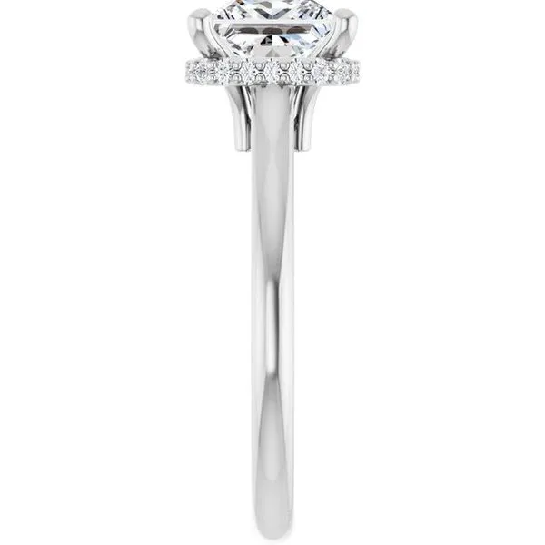 Hidden Halo-Style Engagement Ring Image 4 Hudson Valley Goldsmith New Paltz, NY
