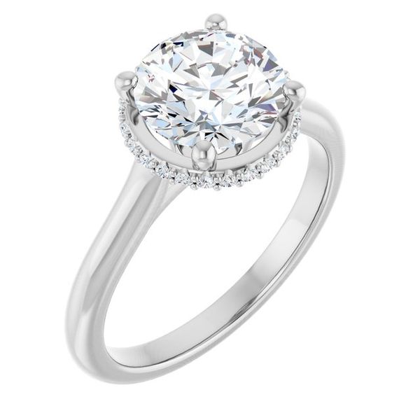 Hidden Halo-Style Engagement Ring
