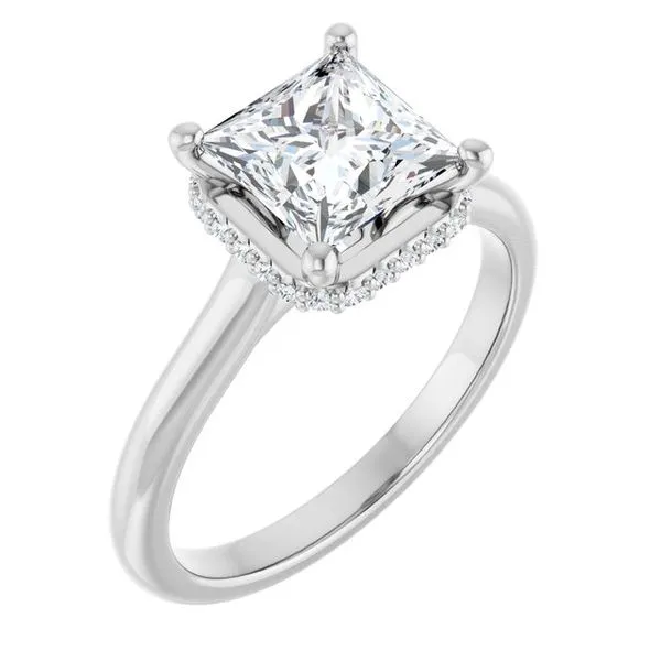 Hidden Halo-Style Engagement Ring
