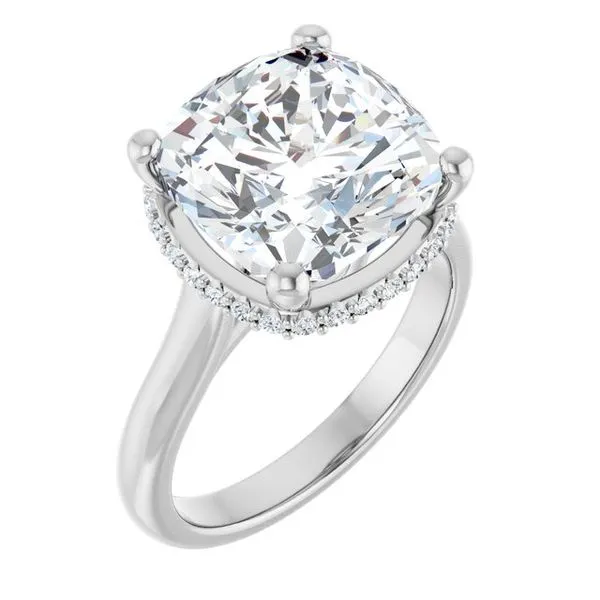 Hidden Halo-Style Engagement Ring