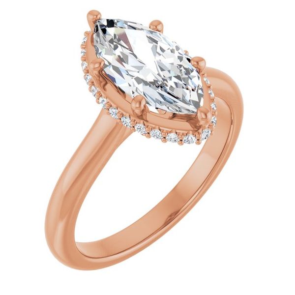Hidden Halo-Style Engagement Ring