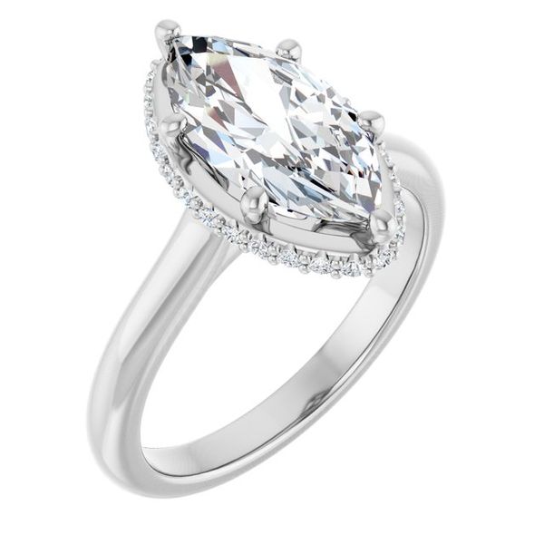 Hidden Halo-Style Engagement Ring