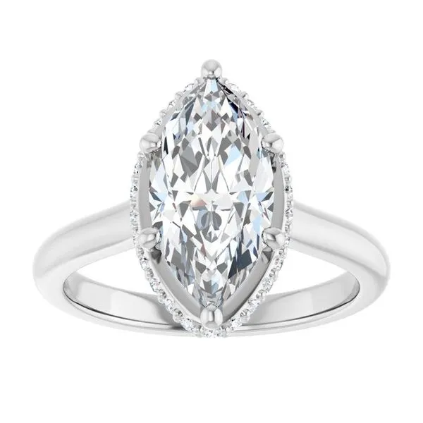 Hidden Halo-Style Engagement Ring Image 3 House of Silva Wooster, OH
