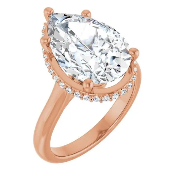 Hidden Halo-Style Engagement Ring J. West Jewelers Round Rock, TX