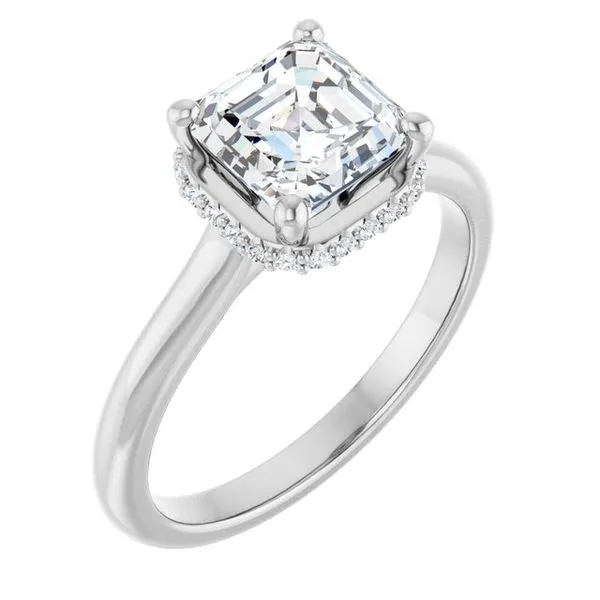 Hidden Halo-Style Engagement Ring