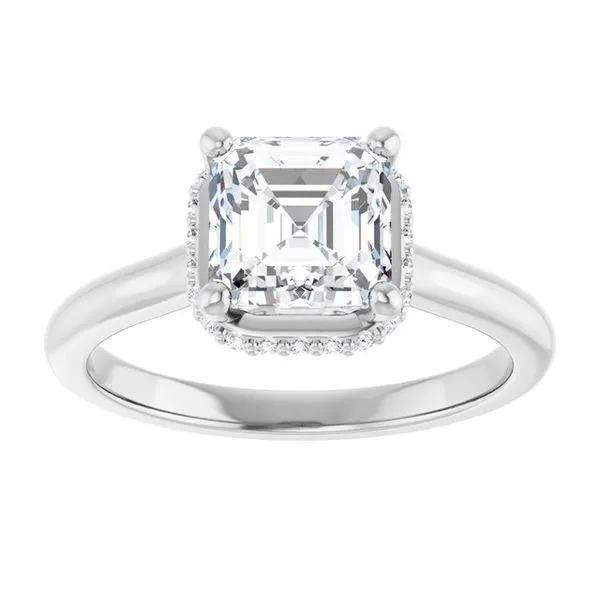 Hidden Halo-Style Engagement Ring Image 3 Ask Design Jewelers Olean, NY