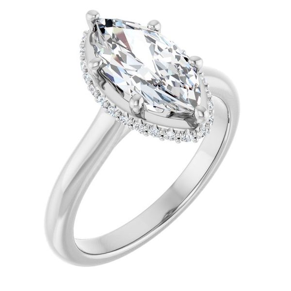 Hidden Halo-Style Engagement Ring
