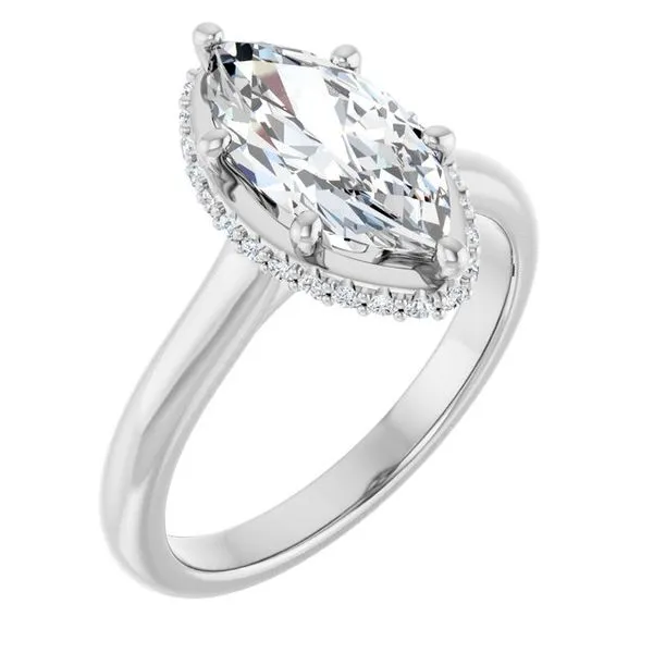 Hidden Halo-Style Engagement Ring Don's Jewelry & Design Washington, IA