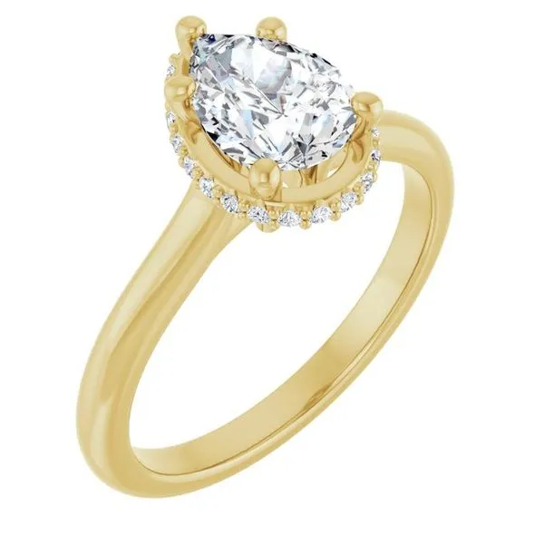 Hidden Halo-Style Engagement Ring