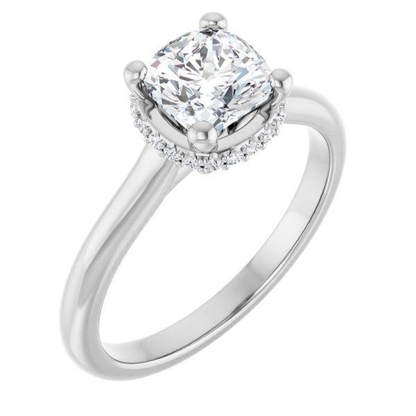 Hidden Halo-Style Engagement Ring