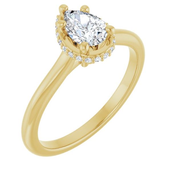 Hidden Halo-Style Engagement Ring