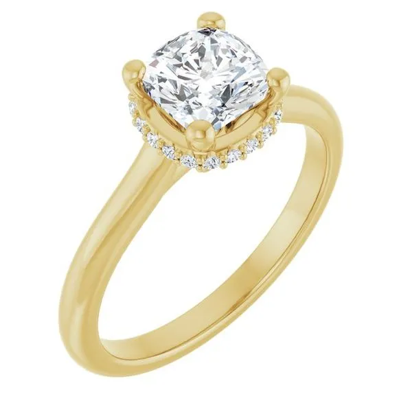 Hidden Halo-Style Engagement Ring