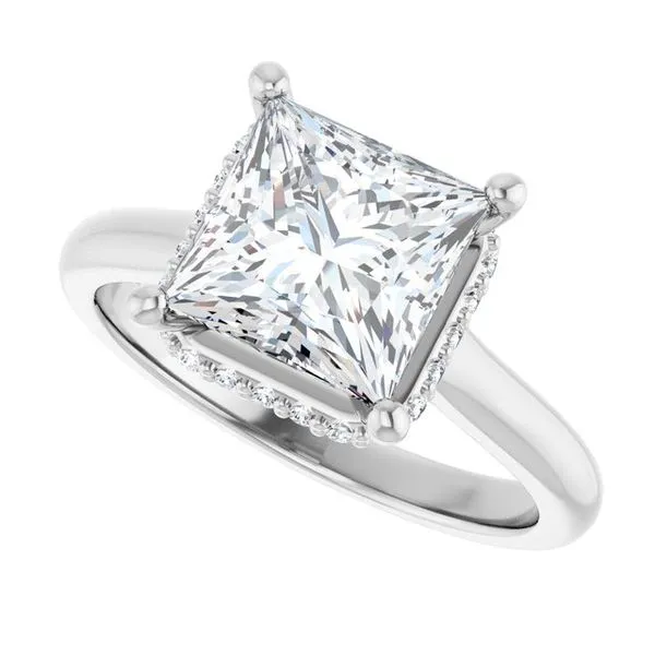 Hidden Halo-Style Engagement Ring Image 5 J. West Jewelers Round Rock, TX