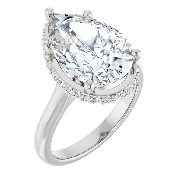 Hidden Halo-Style Engagement Ring