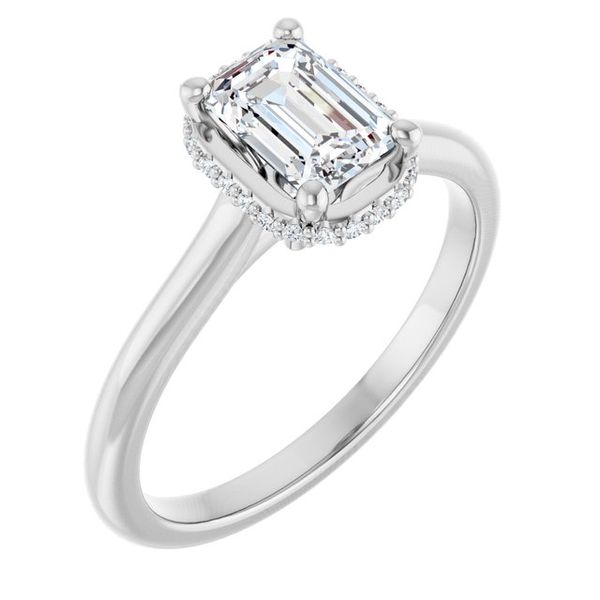 Hidden Halo-Style Engagement Ring