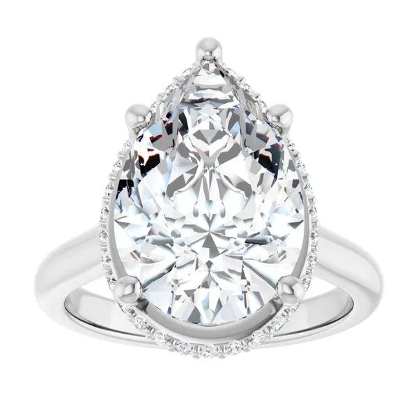 Hidden Halo-Style Engagement Ring Image 3 Hudson Valley Goldsmith New Paltz, NY