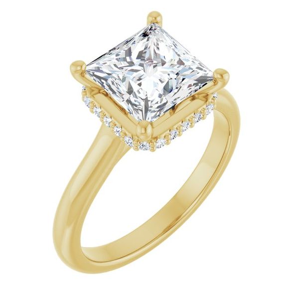 Hidden Halo-Style Engagement Ring