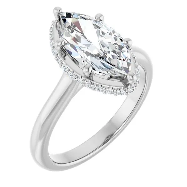 Hidden Halo-Style Engagement Ring Hudson Valley Goldsmith New Paltz, NY