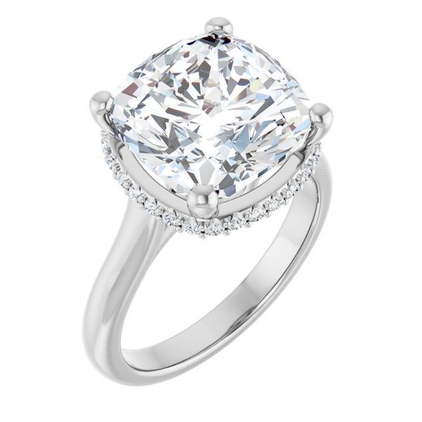 Hidden Halo-Style Engagement Ring