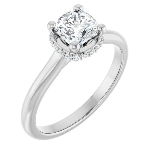 Hidden Halo-Style Engagement Ring