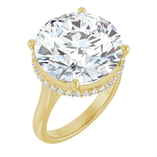 Hidden Halo-Style Engagement Ring J. West Jewelers Round Rock, TX