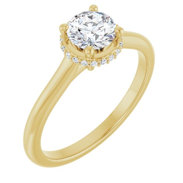 Hidden Halo-Style Engagement Ring