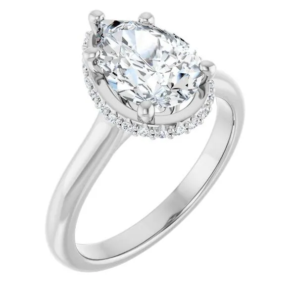 Hidden Halo-Style Engagement Ring