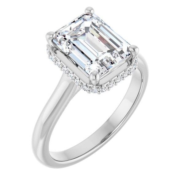 Hidden Halo-Style Engagement Ring