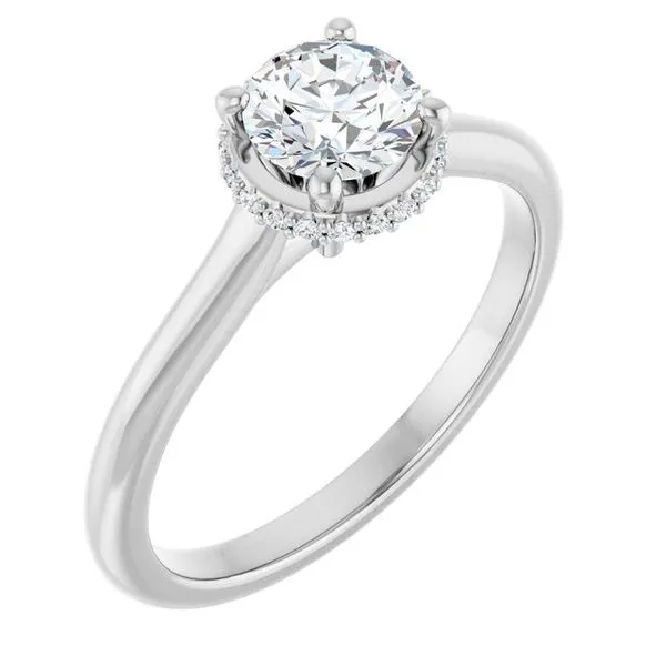 Hidden Halo-Style Engagement Ring