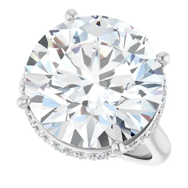 Hidden Halo-Style Engagement Ring Image 5 Hudson Valley Goldsmith New Paltz, NY