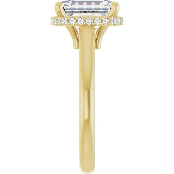 Hidden Halo-Style Engagement Ring Image 4 Hudson Valley Goldsmith New Paltz, NY