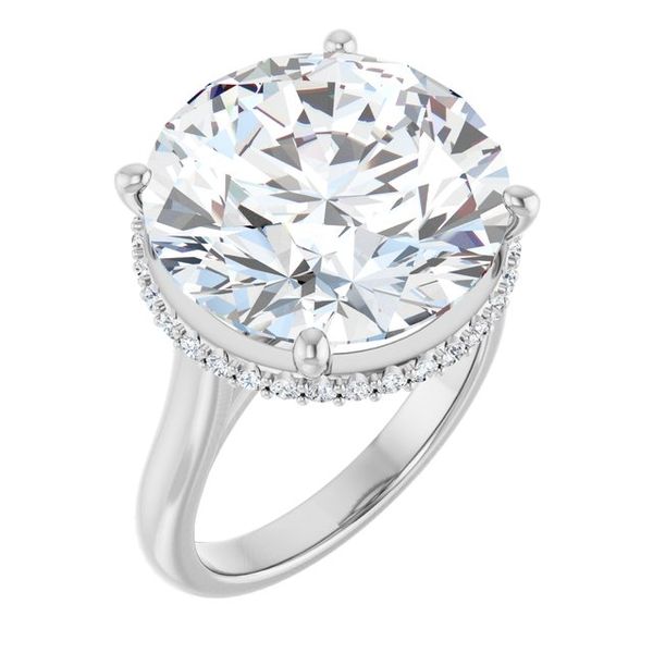 Hidden Halo-Style Engagement Ring