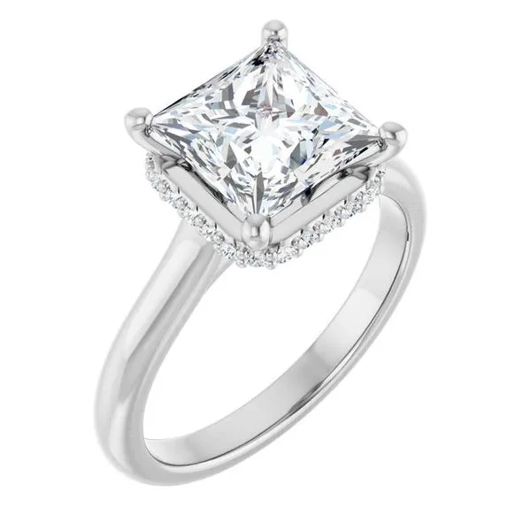 Hidden Halo-Style Engagement Ring J. West Jewelers Round Rock, TX