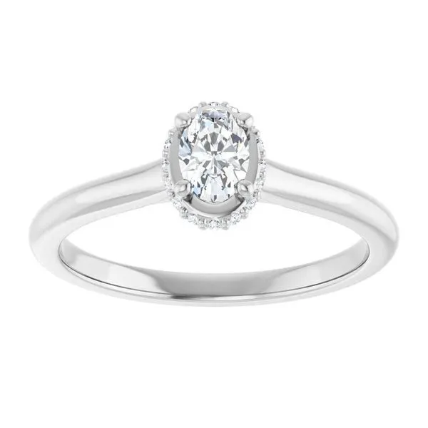 Hidden Halo-Style Engagement Ring Image 3 Hudson Valley Goldsmith New Paltz, NY