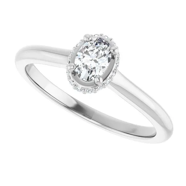 Hidden Halo-Style Engagement Ring Image 5 Collard Jewelers League City, TX
