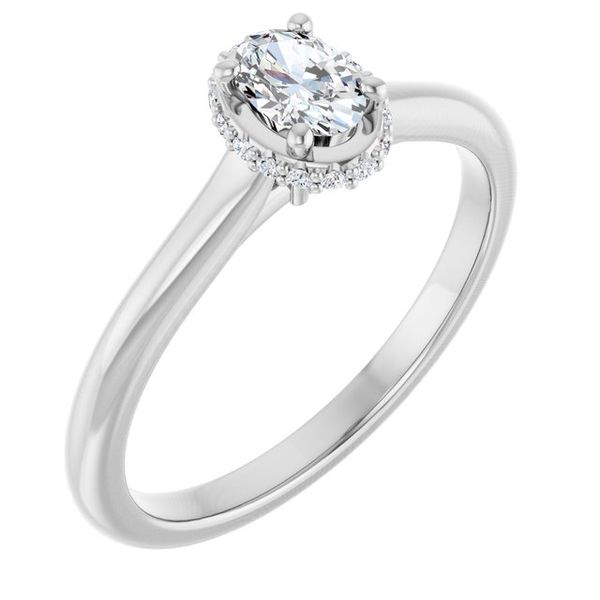 Hidden Halo-Style Engagement Ring