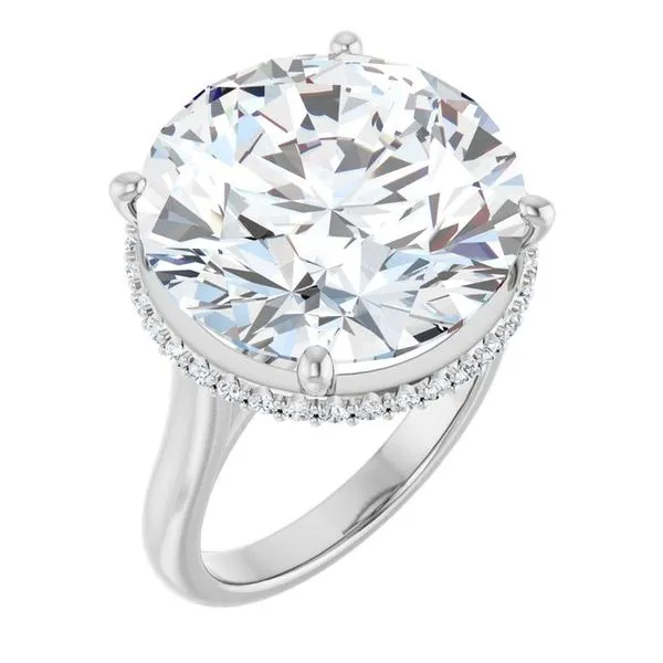 Hidden Halo-Style Engagement Ring