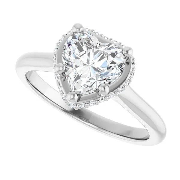 Hidden Halo-Style Engagement Ring Image 5 Hudson Valley Goldsmith New Paltz, NY