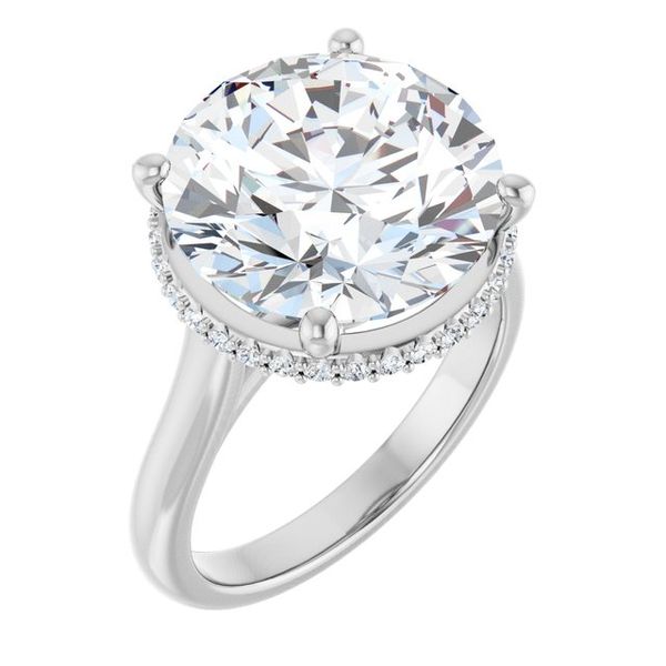Hidden Halo-Style Engagement Ring