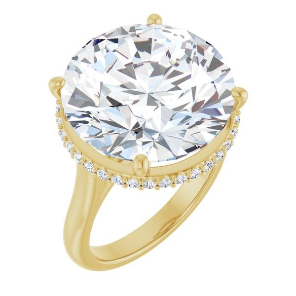 Hidden Halo-Style Engagement Ring