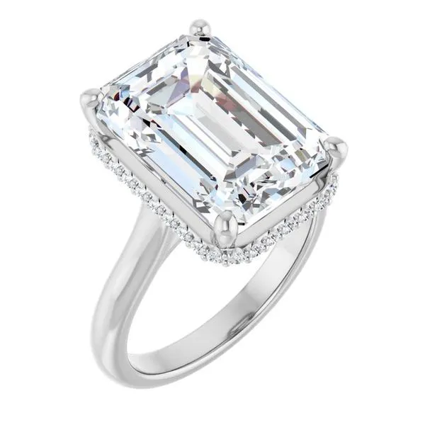 Hidden Halo-Style Engagement Ring