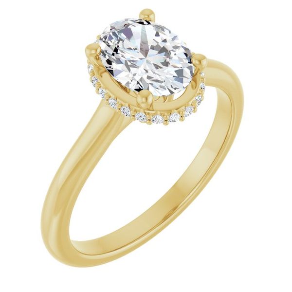 Hidden Halo-Style Engagement Ring