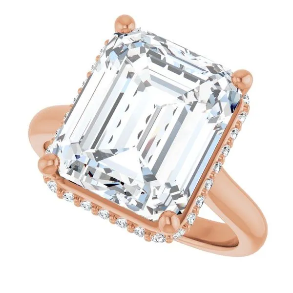 Hidden Halo-Style Engagement Ring Image 5 J. West Jewelers Round Rock, TX