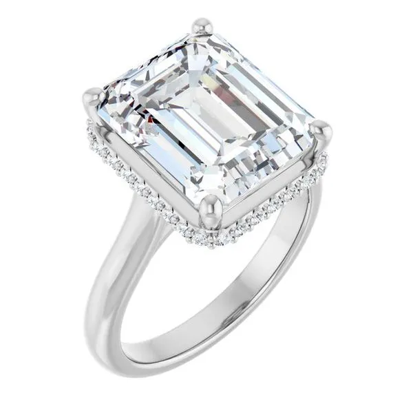 Hidden Halo-Style Engagement Ring