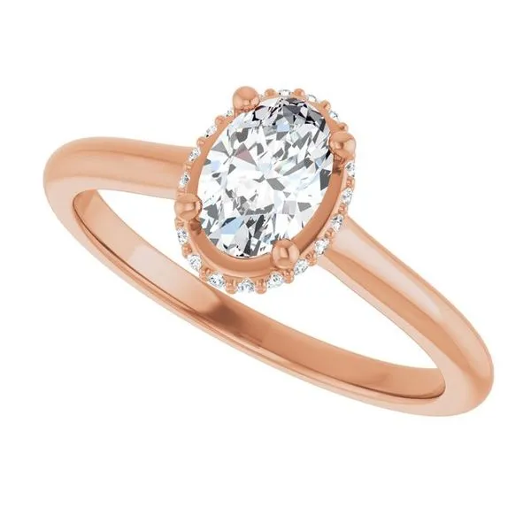 Hidden Halo-Style Engagement Ring Image 5 Hudson Valley Goldsmith New Paltz, NY