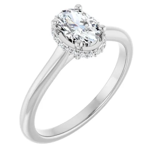 Hidden Halo-Style Engagement Ring