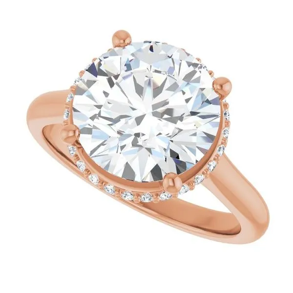 Hidden Halo-Style Engagement Ring Image 5 Hudson Valley Goldsmith New Paltz, NY