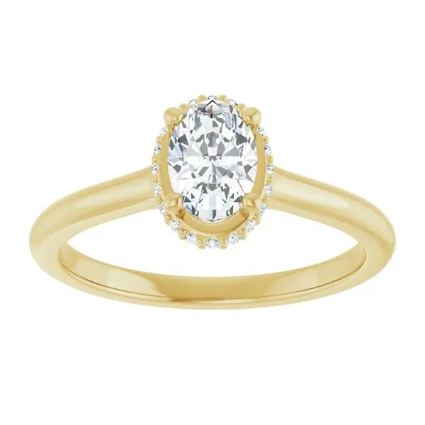 Hidden Halo-Style Engagement Ring Image 3 J. West Jewelers Round Rock, TX