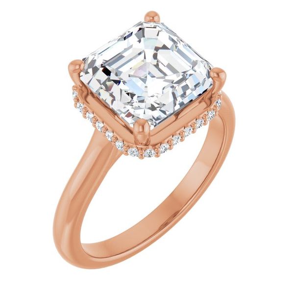 Hidden Halo-Style Engagement Ring